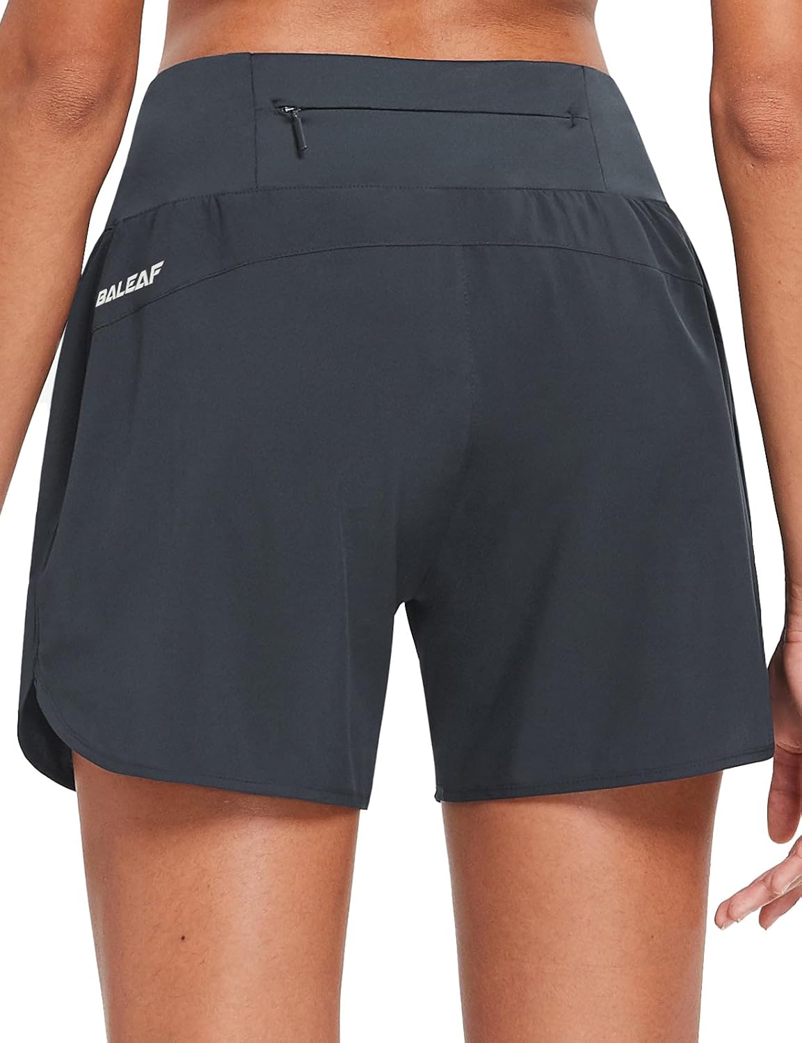 Baleaf Women's 5in Workout Shorts with Zipper Pockets and Liner