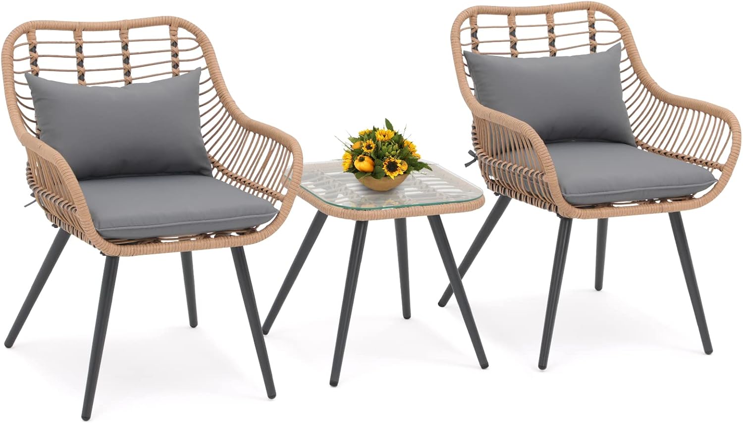 Verano Garden 3 Piece Patio Bistro Set for Outdoor Relaxation