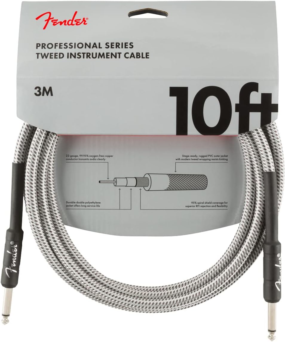 Fender Professional Series Tweed Instrument Cable for Guitar