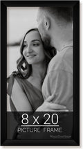 wallsthatspeak 8x20 Black Picture Frame for Posters and Puzzles