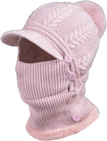 Cozy Face Cover with Ear Cover Adjustable Knit Neck Circle Scarf