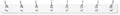 Wall Mounted Modern Coat Rack, 8 Hooks - Clean White Storage
