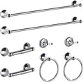 BGL Bathroom Hardware Set Chrome Adjustable 8-Piece Towel Bars