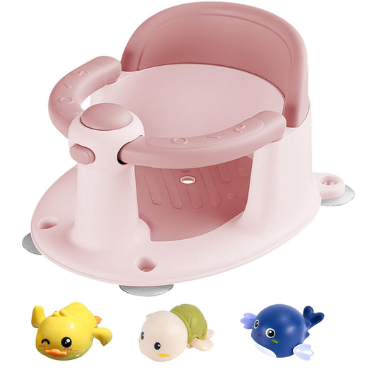 Pink Non-Slip Baby Bath Seat - 6 Months+