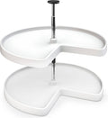 Kidney-Shaped 2-Tier Lazy Susan for Corner Base Cabinets - Smooth