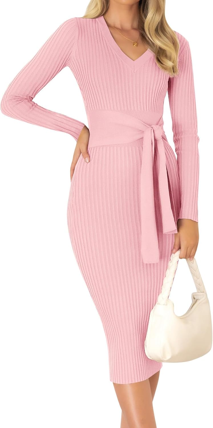 ZESICA Women's Fall Sweater Dress for Elegant Autumn Style