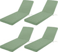 Chaise Lounge Cushion Outdoor Sage Green - Waterproof Set of 4