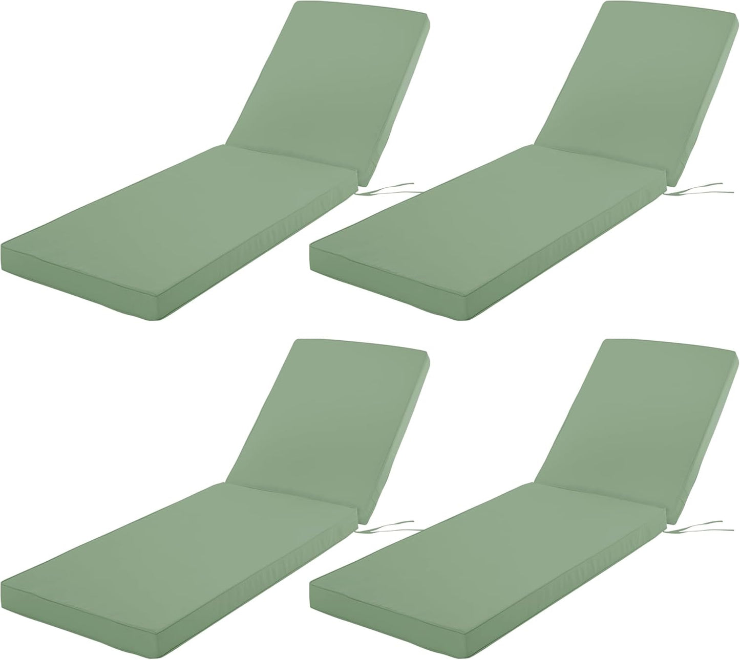 Chaise Lounge Cushion Outdoor for Patio Furniture, Set of 4