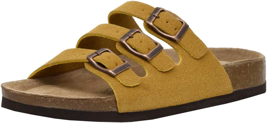 CUSHIONAIRE Women's Lela Cork Footbed Sandal for Comfort