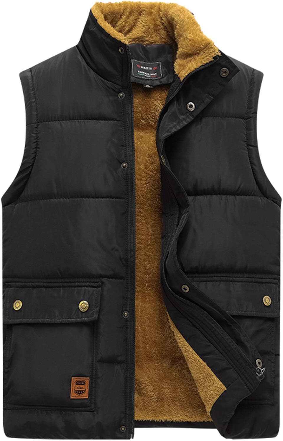 Flygo Men's Winter Warm Outdoor Padded Puffer Vest Jacket