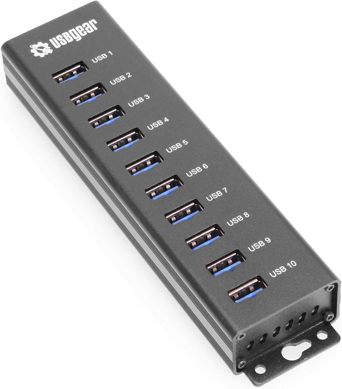 10-Port USB 3.2 Gen 1 Hub for Fast Charging and Data Transfer