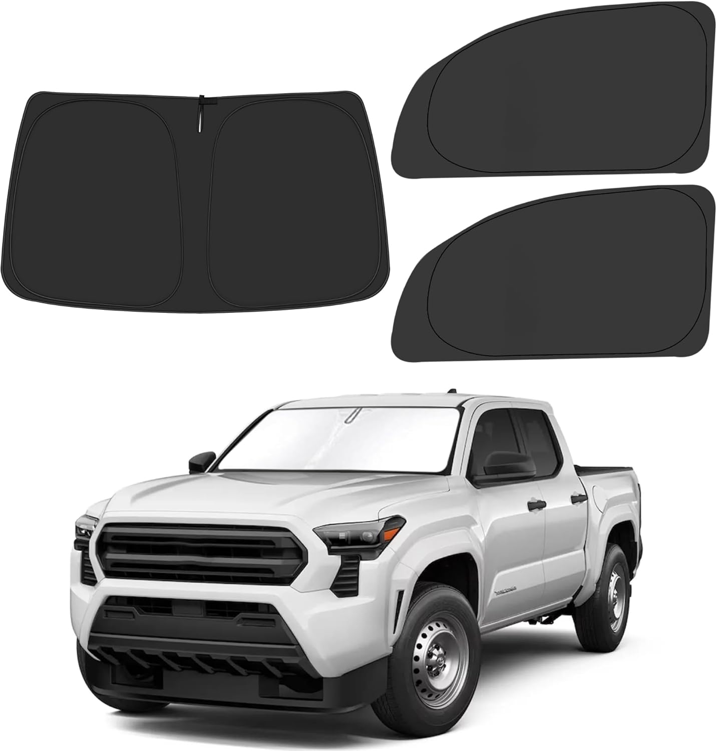 Front Windshield & Side Window Sun Shade for 2016-2023 Tacoma