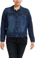 Jessica Simpson Womens Plus Denim Stretch Denim Jacket - Pixie Crop
