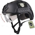 ATAIRSOFT PJ Type Tactical Fast Helmet with Visor Goggles