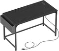 Computer Desk with Power Outlet and USB Ports for Home Office