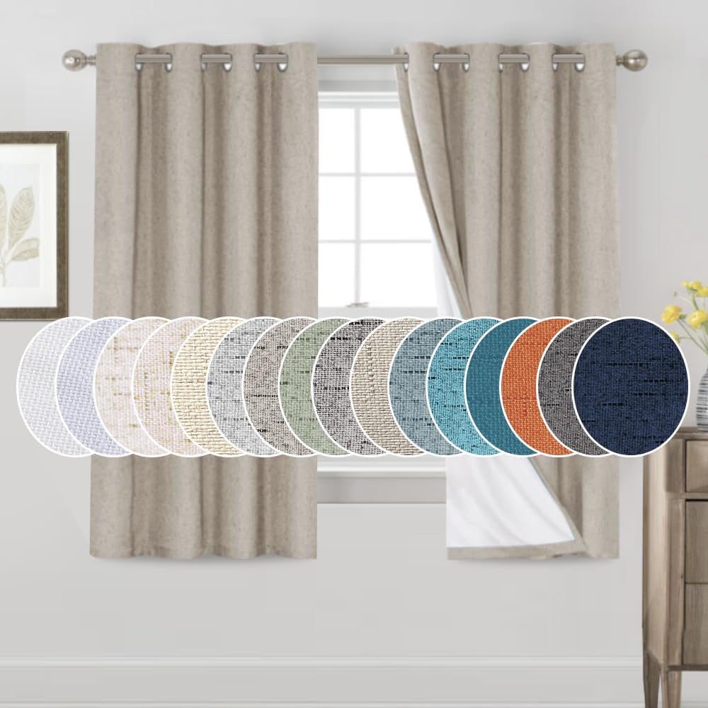 PrinceDeco 100% Blackout Curtains for Energy Saving and Style