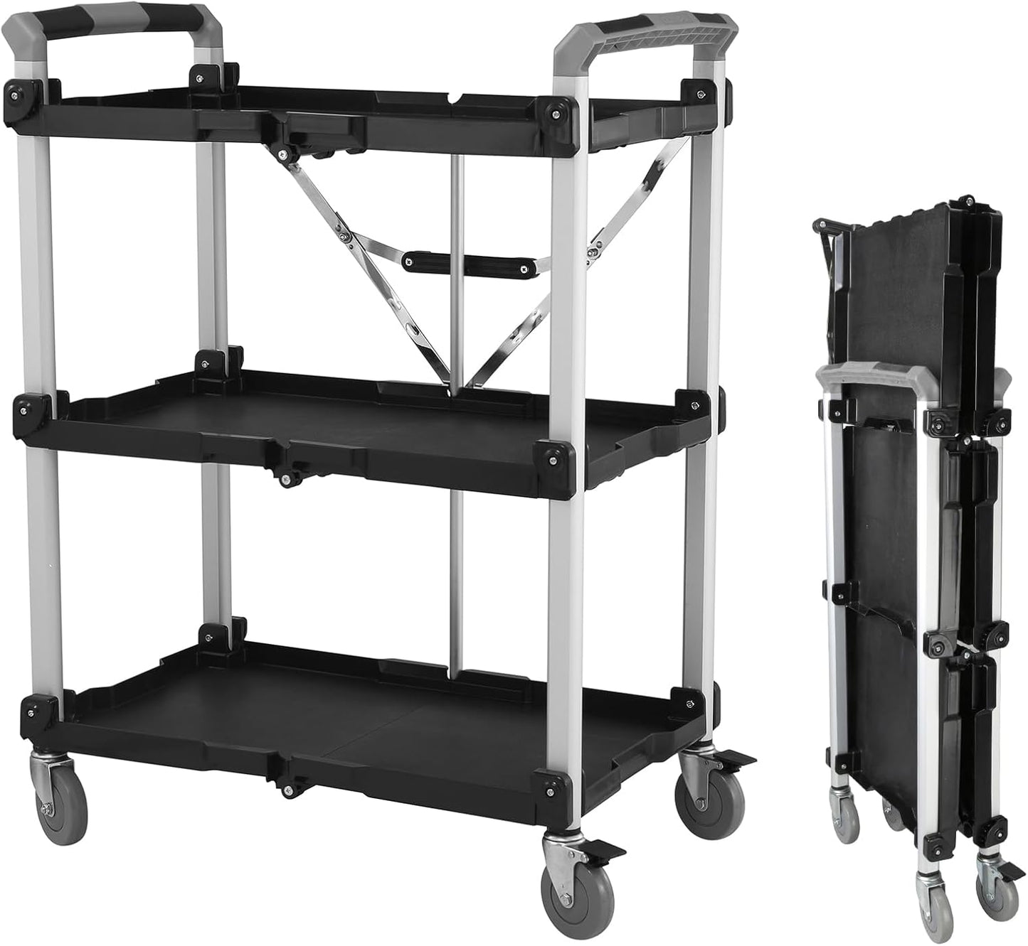 Olympia Tools Pack N Roll Collapsible Service Cart for Easy Use