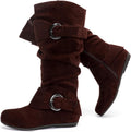Luoika Women's Extra Wide Calf Knee High Slouchy Boots - True Wide Fit