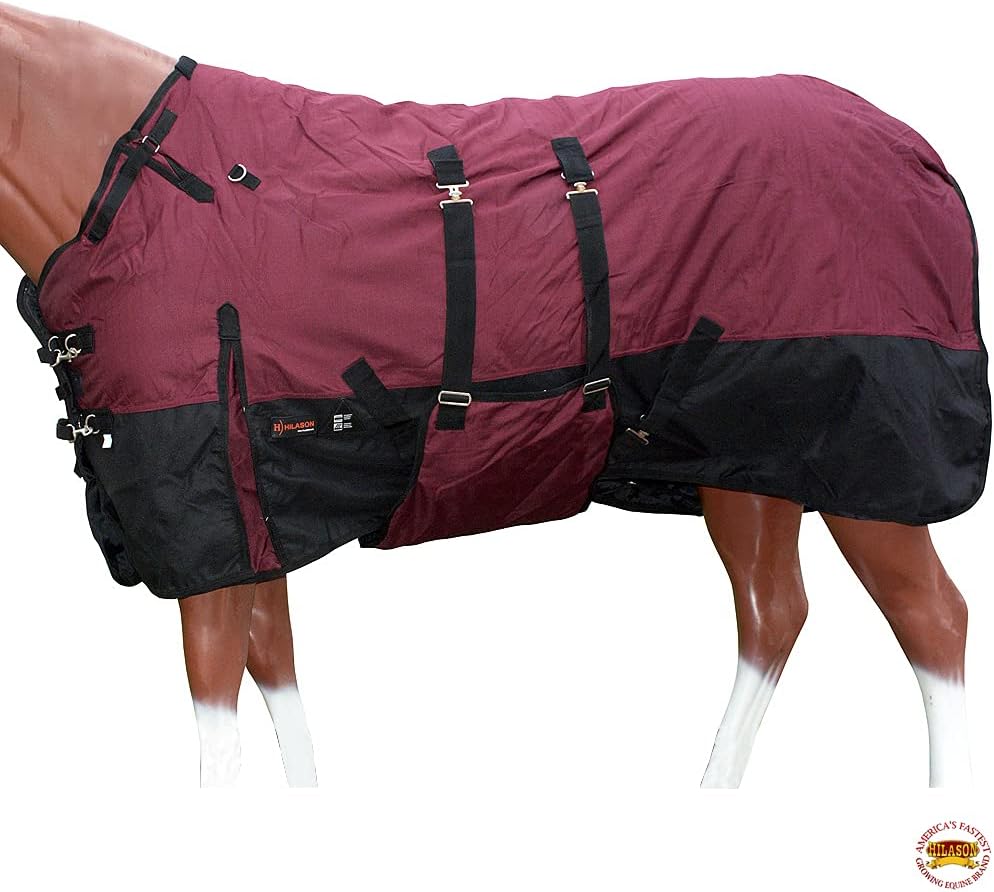 HILASON 1200D Winter Waterproof Poly Horse Blanket for Comfort