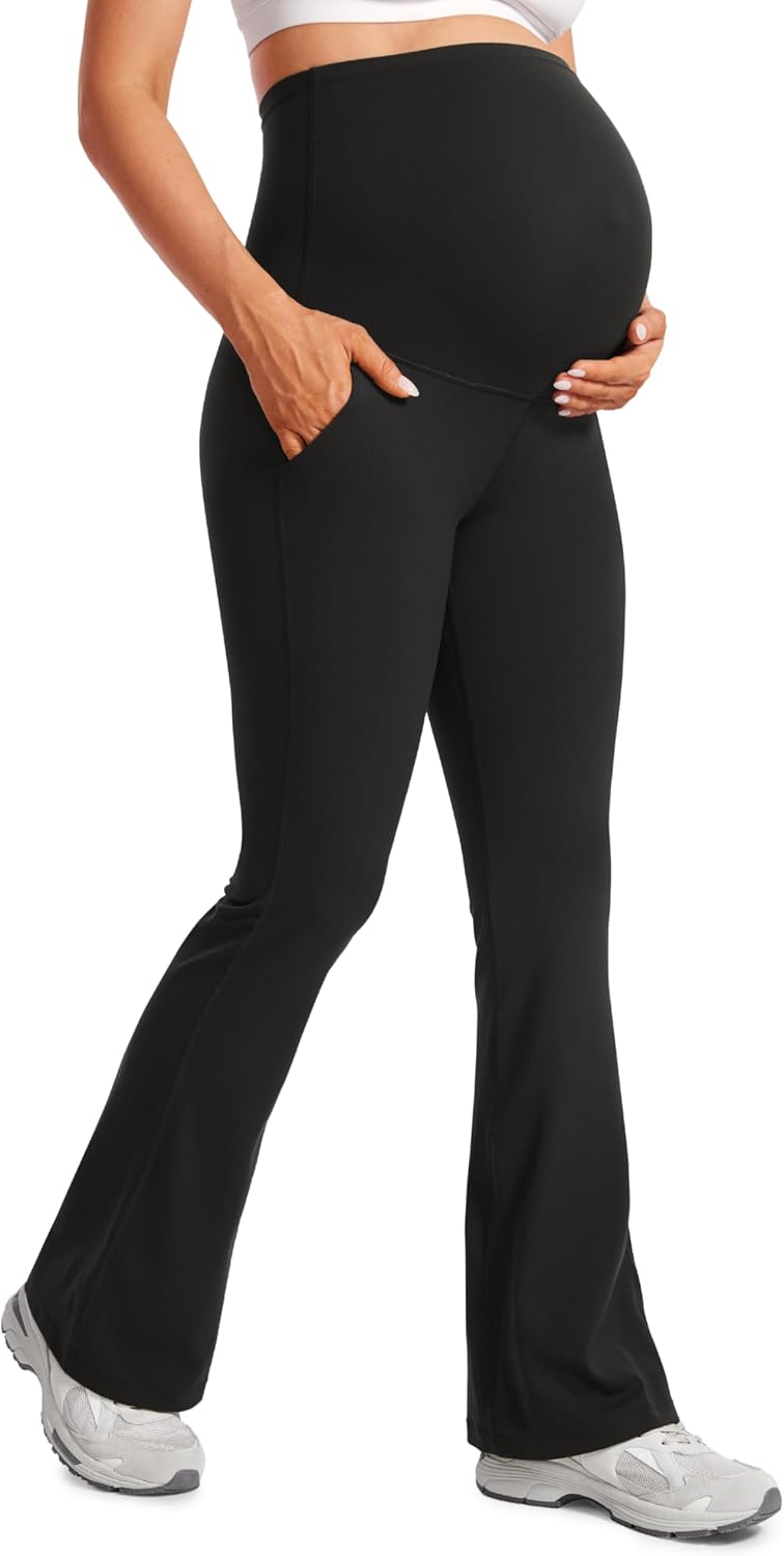 CRZ YOGA Butterluxe Maternity Flare Leggings with Pockets