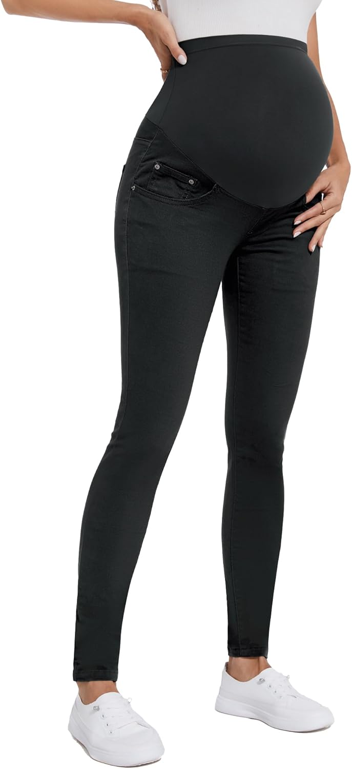 Comfortable Over Belly Maternity Jeans for Stylish Moms-to-Be