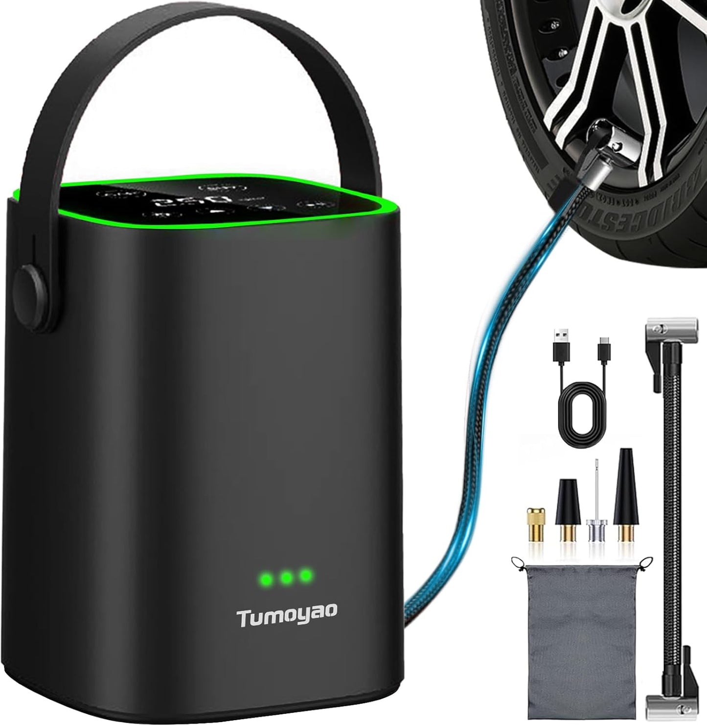 Rechargeable Tire Pump - Inflate Anywhere Easily!