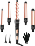 5 in 1 Curling Wand Set - Interchangeable Ceramic Barrels