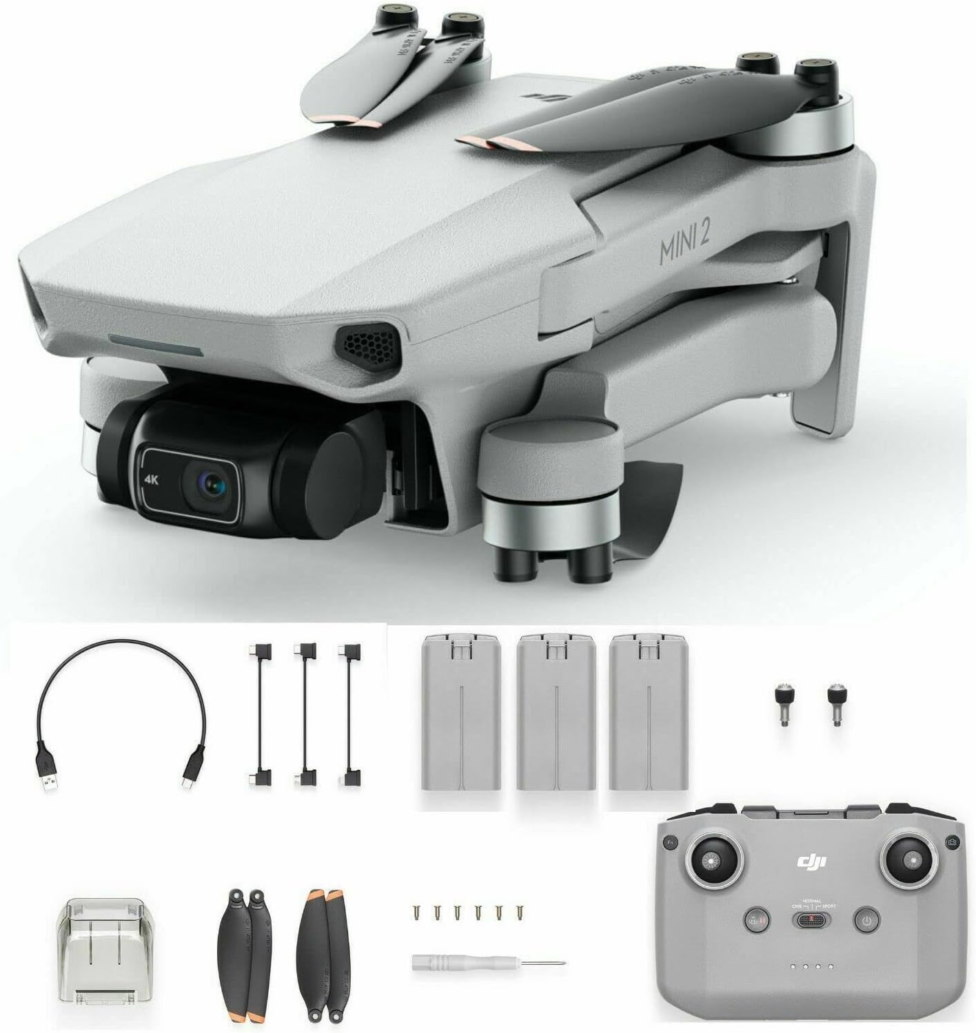 CAMRISE Original DJI Mini 2 Drone Quadcopter Bundle with Batteries