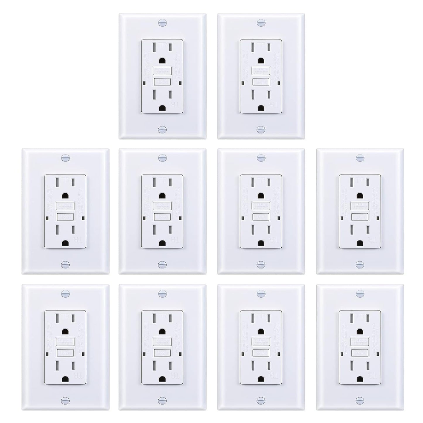 15 Amp GFCI Outlet with LED Indicator for Safe Home Use