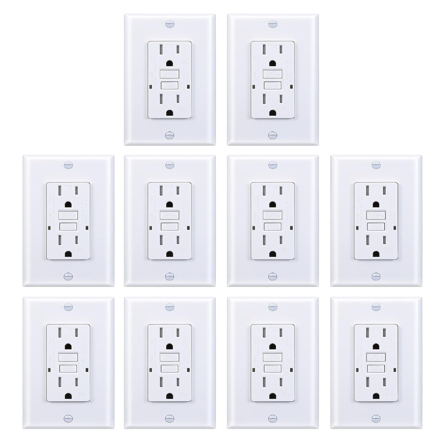 15 Amp GFCI Outlet with LED Indicator for Safe Home Use