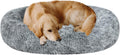 Oval Calming Donut Cuddler Dog Bed - Plush Faux Fur Round Pillow