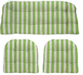 3-Piece Wicker Tufted Cushion Set for Loveseat and Chairs - Kiwi