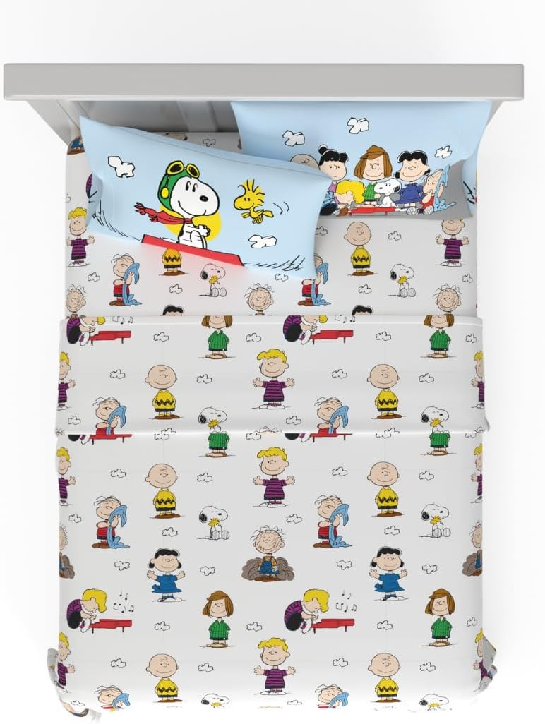 Peanuts Snoopy Bedding Super Soft Cozy Microfiber Sheet Set