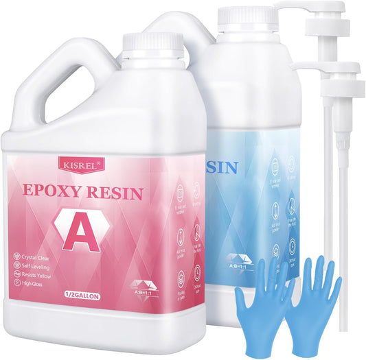 Crystal Clear Epoxy Resin Kit for Art Crafts and Jewelry Making