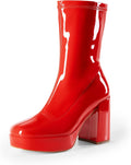 DREAM PAIRS Women's Mid Calf Gogo Boots - Y2K Platform Statement Shoes