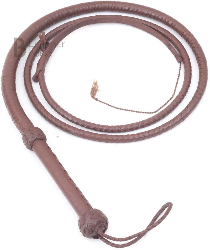 Indiana Jones Style Dark Brown Leather Bullwhip for All Uses