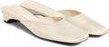 Coutgo Women's Mules Low Kitten Heel Closed Square Toe - Chic Comfort
