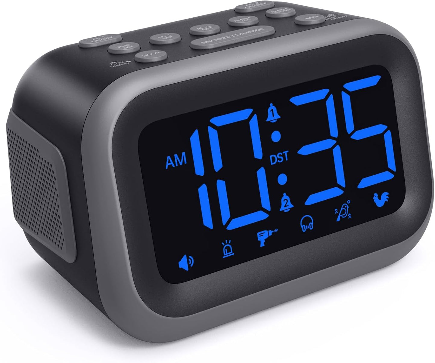 Super Loud Alarm Clock for Heavy Sleepers with Dual Alarms
