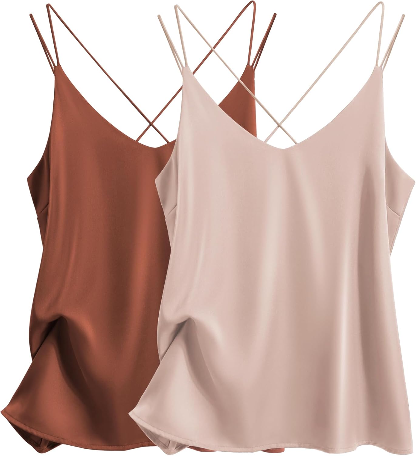 Ekouaer Womens Silk Satin Camisole Tank Tops for Stylish Looks