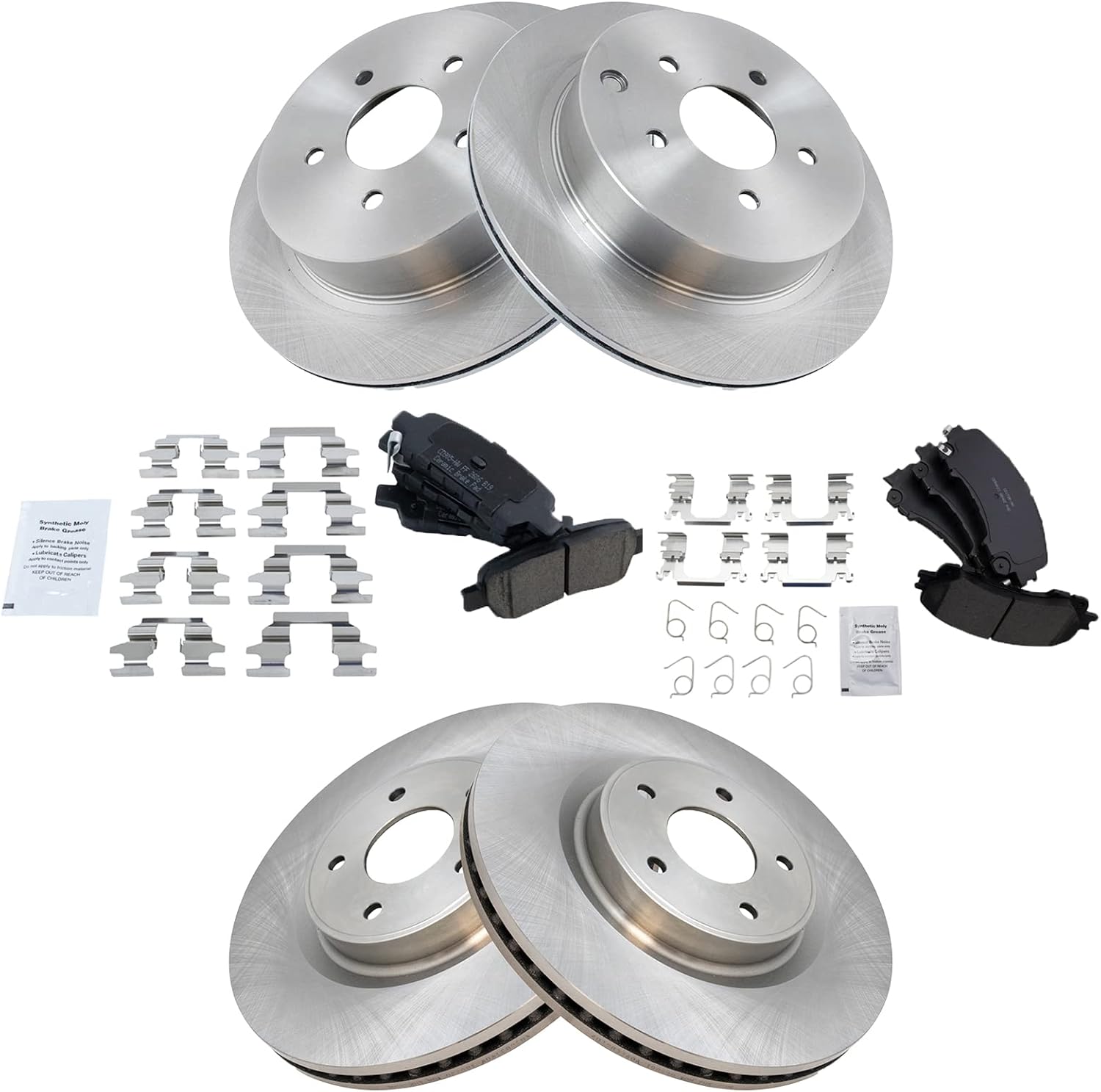 TRQ Brake Pad & Rotor Kit for 2014-2020 INFINITI Q50 & Q60