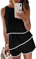 Dokotoo Womens Summer Jumpsuits 2025 Casual Ruffle Chiffon Romper