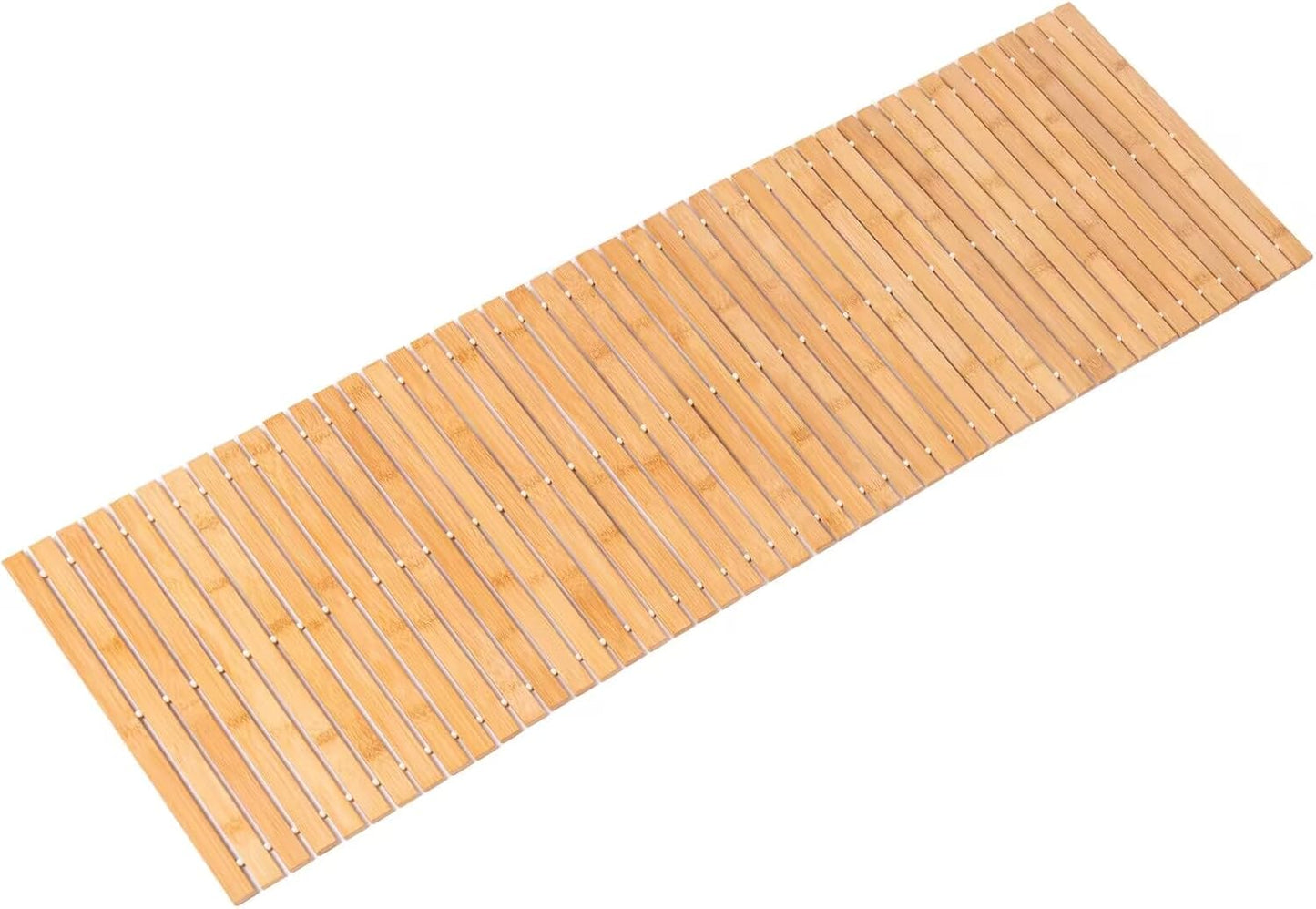 Bamboo Bath Mat Runner 16x48 Inch Waterproof Non Slip Rug
