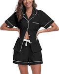 COLORFULLEAF Women's 100% Cotton Summer Sleep Set with Shorts