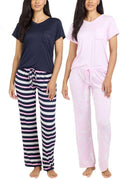 Real Essentials 2 Pack Women's Pajama Set - Soft, Breathable Sleepwear