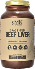 Grass Fed Beef Liver 3000 mg Capsules - Natural Multivitamin
