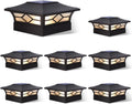 Solar Post Cap Lights Outdoor 8pack - Waterproof Solar Deck Fence