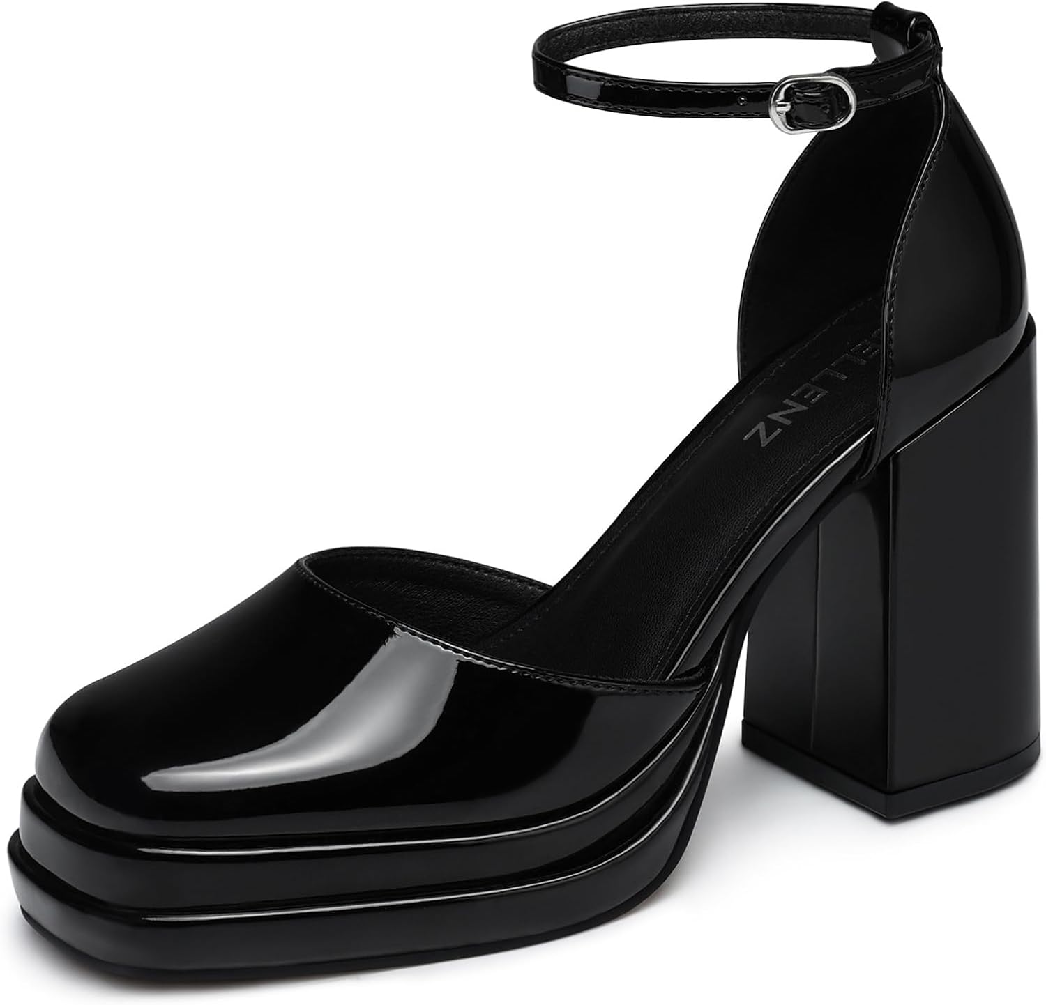 Women Chunky High Heels: Stylish Ankle Strap Platform Pumps