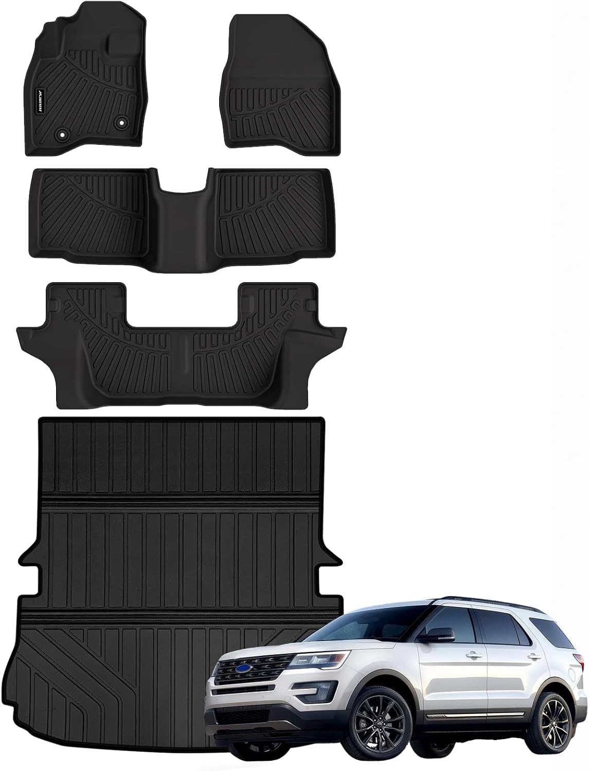 Custom Fit Floor Mats for 2015-2019 Ford Explorer Vehicles