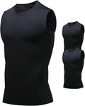 Compression Shirt for Men Slimming Body Shaper Vest Crewneck - Tummy