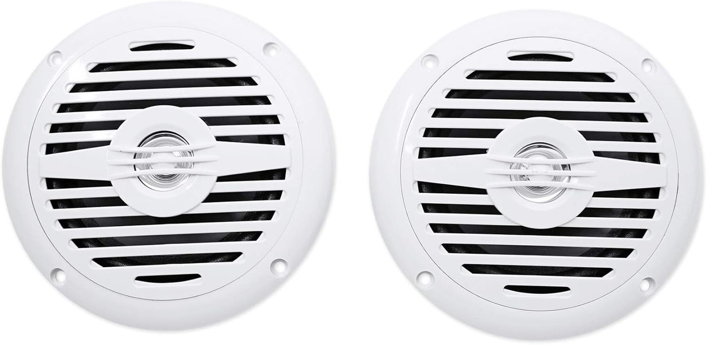 Rockville 400W Waterproof Marine Speakers - Clear Boat Sound